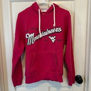 Womens Three Squares West Virginia Pink White Hoodie Jacket Size Medium
